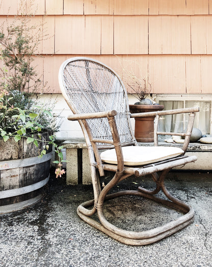 Vintage Albini Style Bamboo Chair