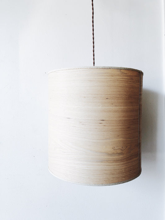Vintage Wood Veneer Pendant Light