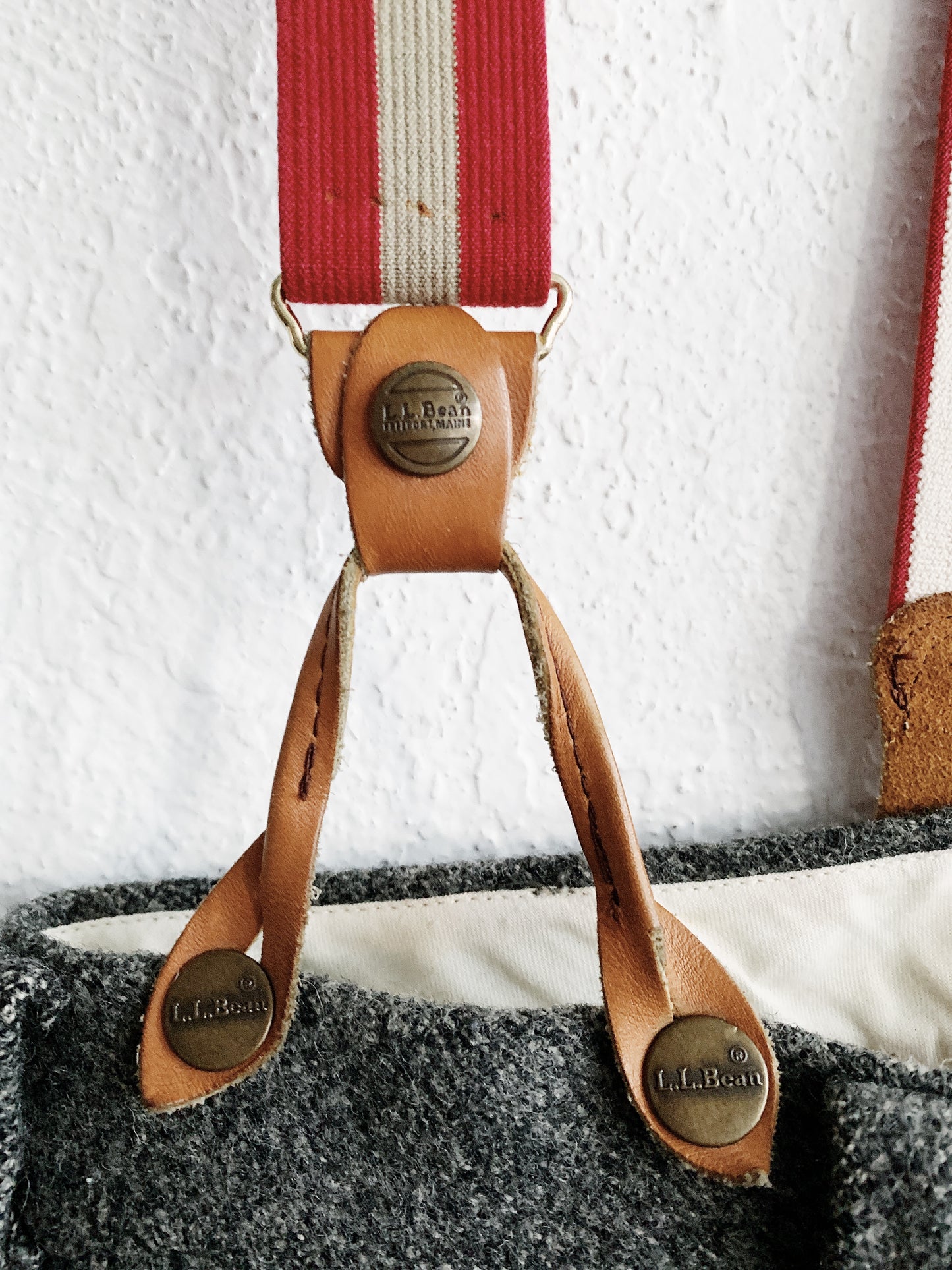 Vintage LL Bean Thick Wool Trousers with Suspenders