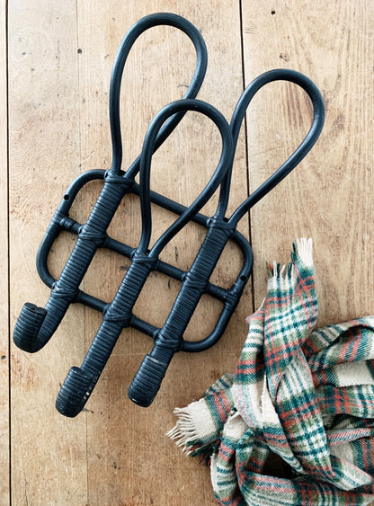 Vintage Bamboo Hook Rack
