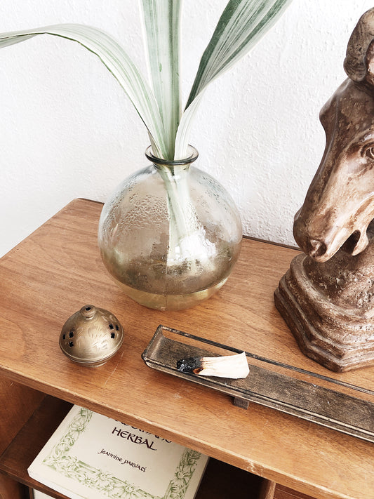 Vintage Mexican Bronze Incense Tray