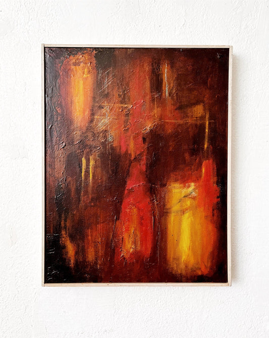 Vintage Original Abstract Oil Painting