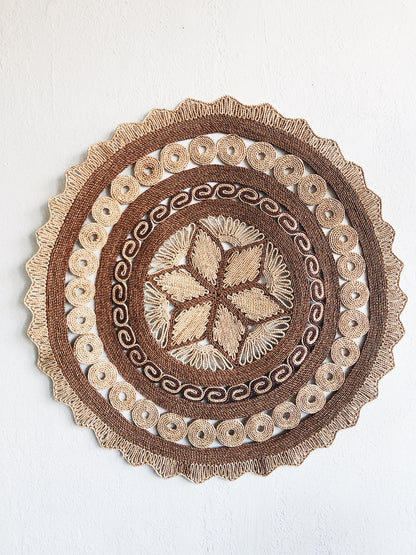 Vintage Round Straw Rugs