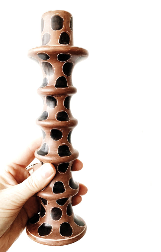 Vintage Soapstone Taper Candle Holder