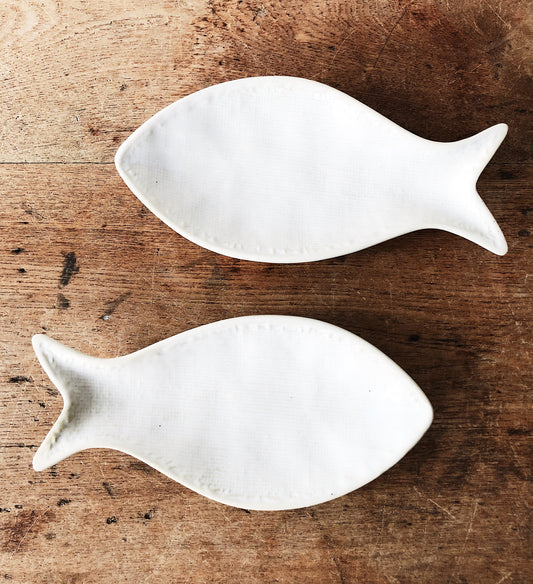 Pair of Vintage Ceramic Pisces Fish Dishes