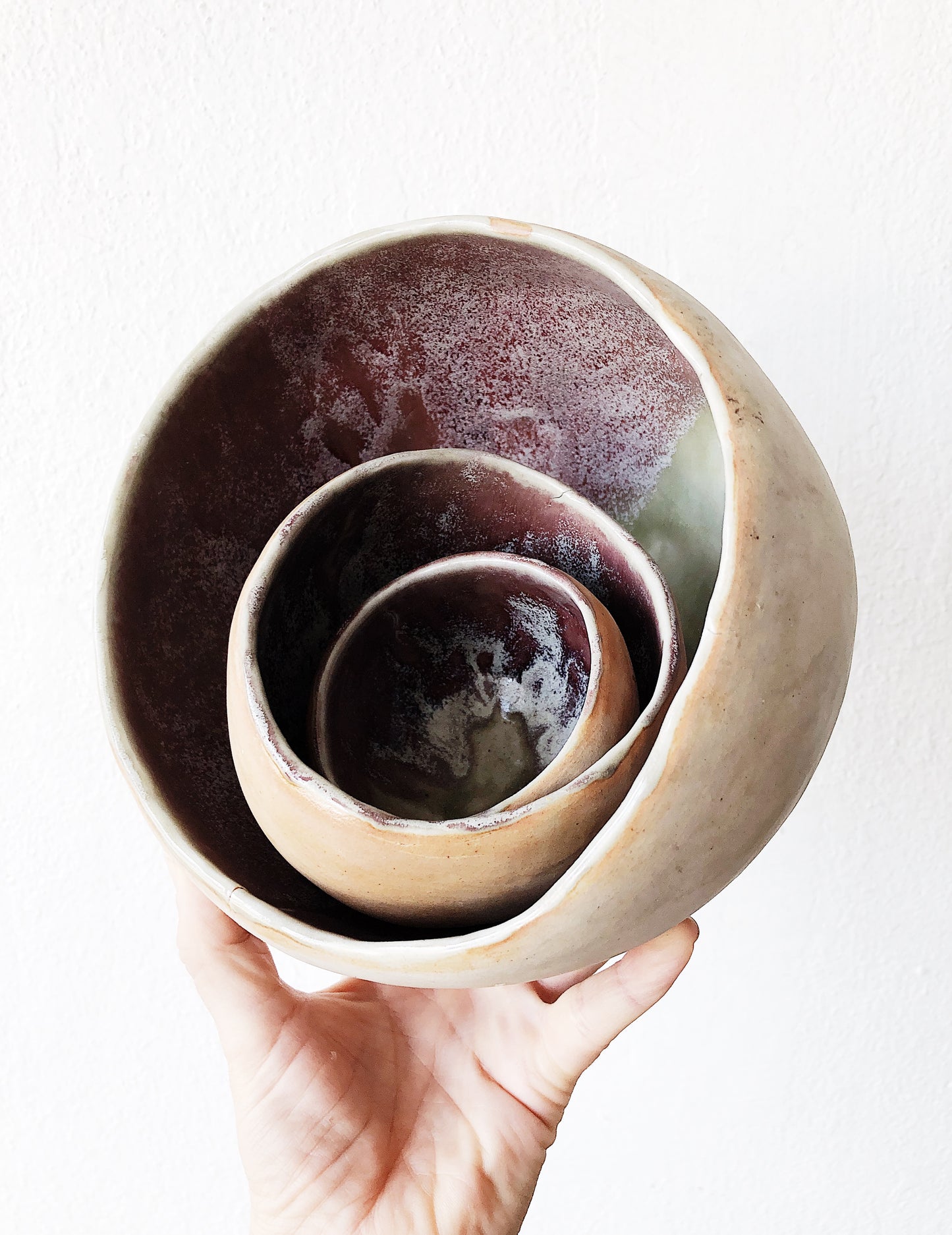 Handmade Freeform Nesting Bowl