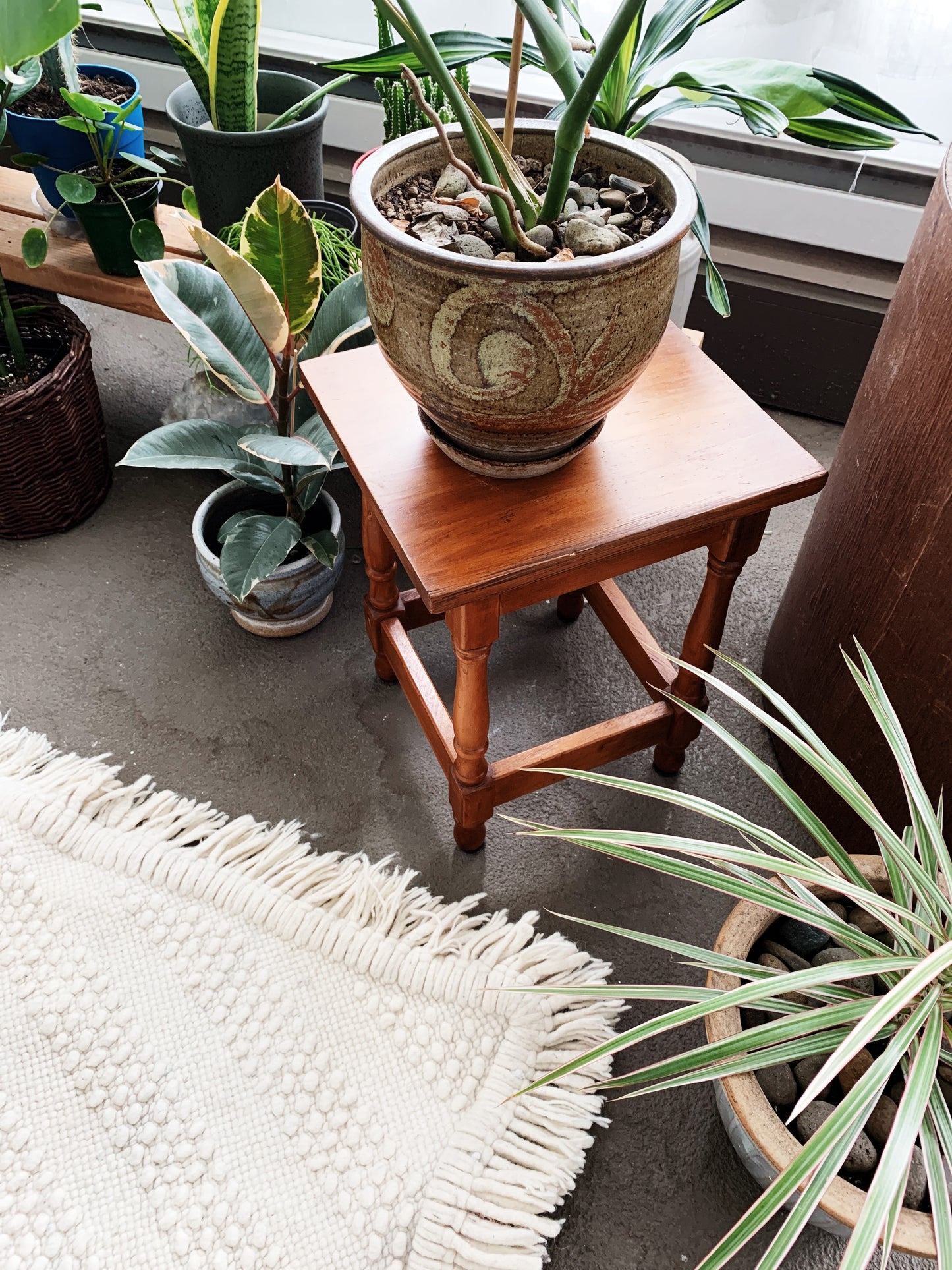 Vintage Wood Plant Stand