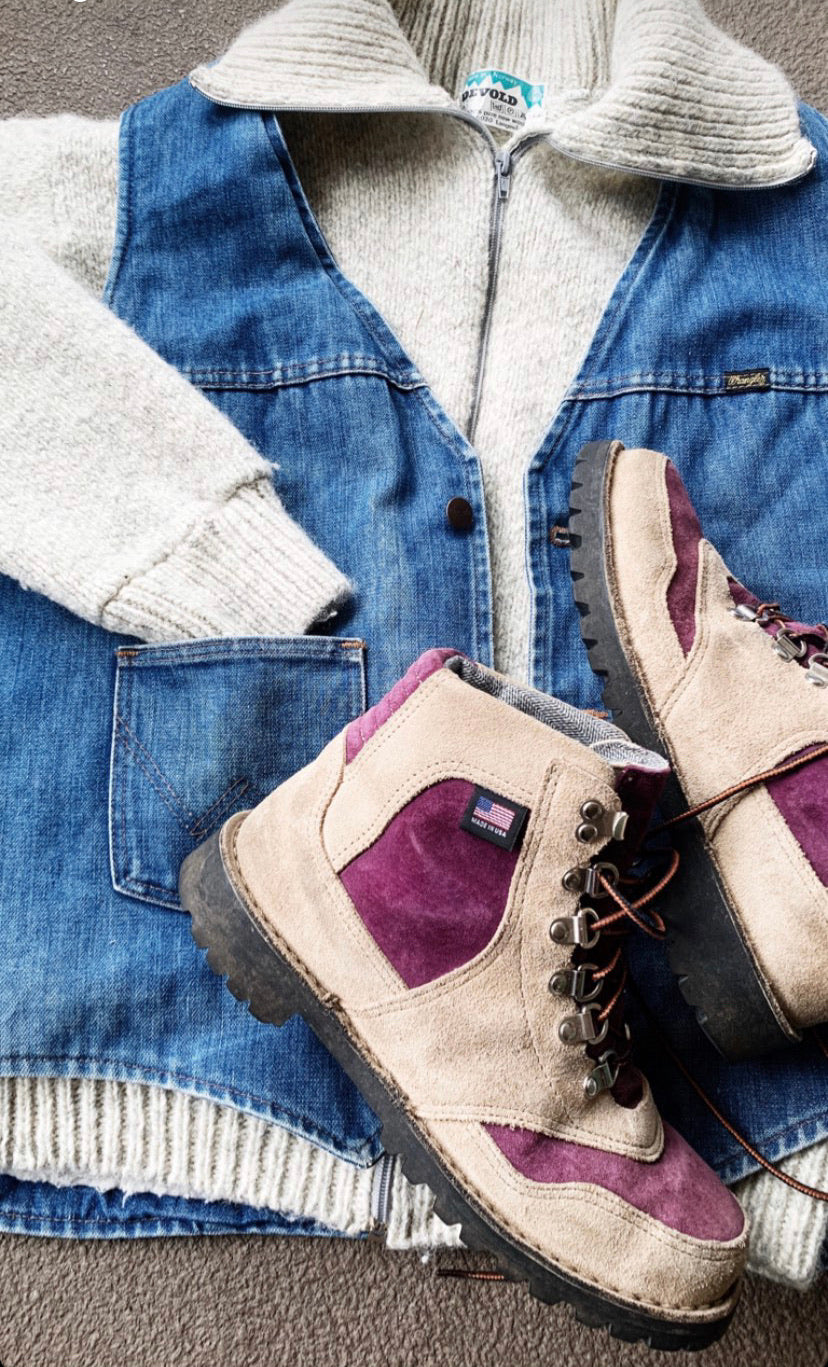 Vintage Wrangler Shearling Lined Vest