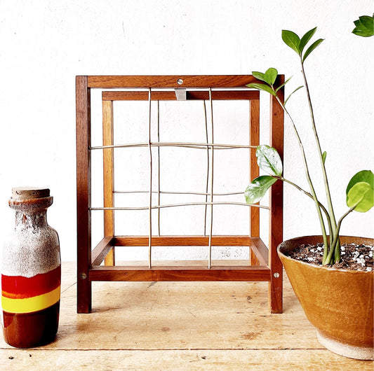 Vintage Teak Wine Rack