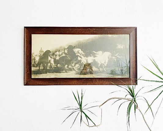 Large Antique Framed Litho