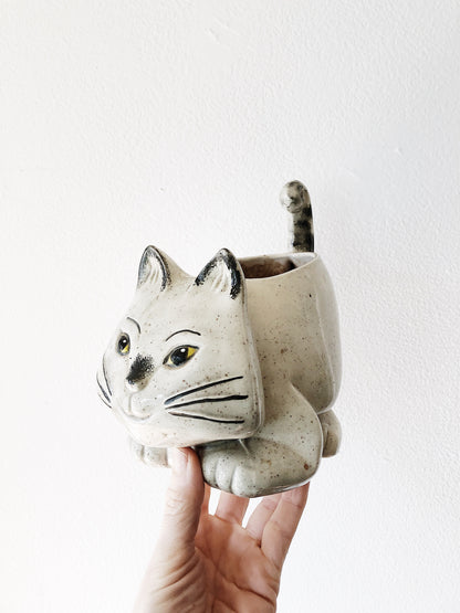 Vintage Kitty Ceramic Planter
