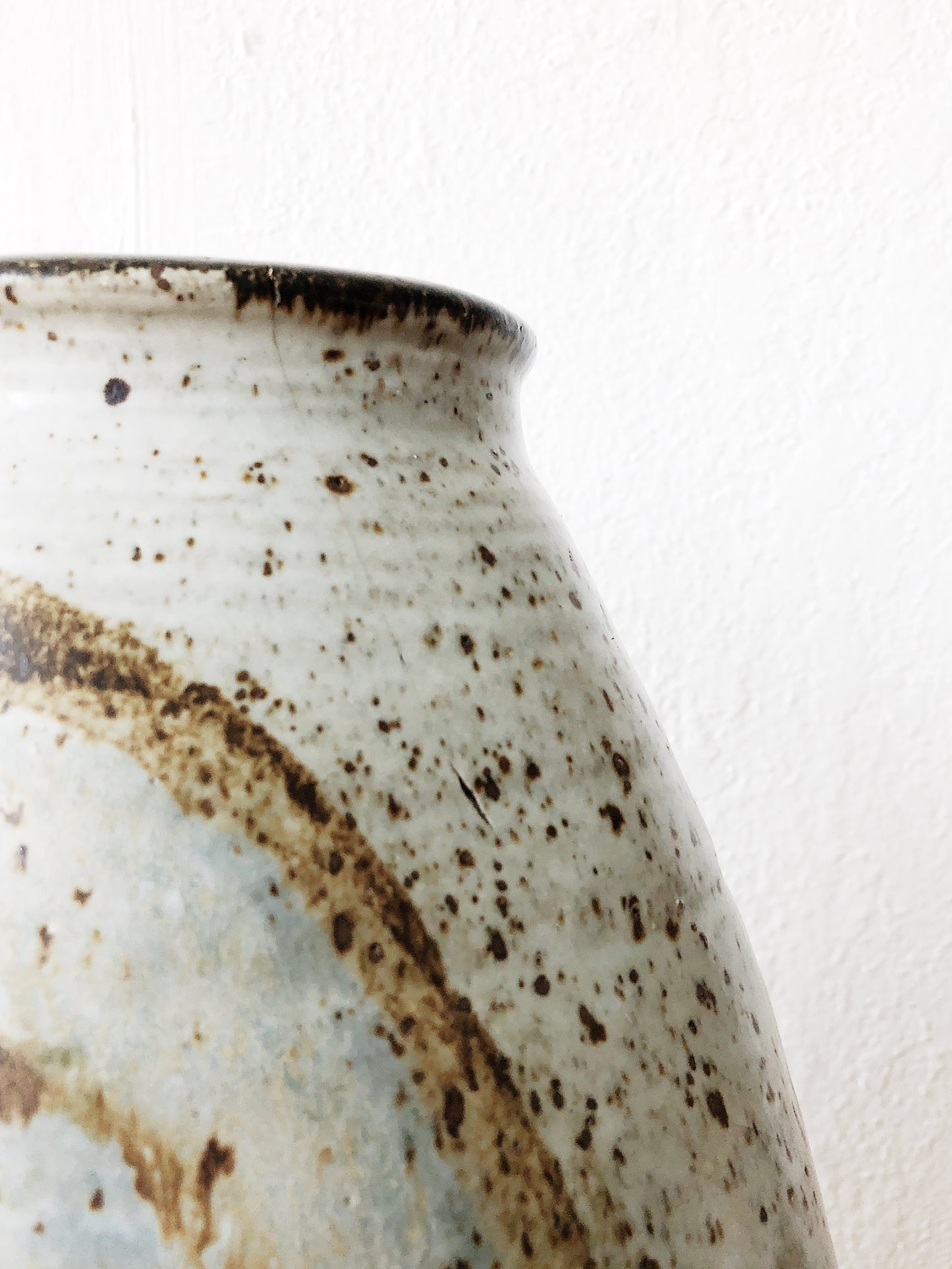 Large Vintage Handmade Pottery Vase