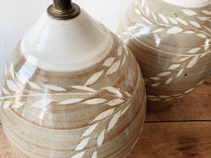 Large Vintage Pottery Lamp