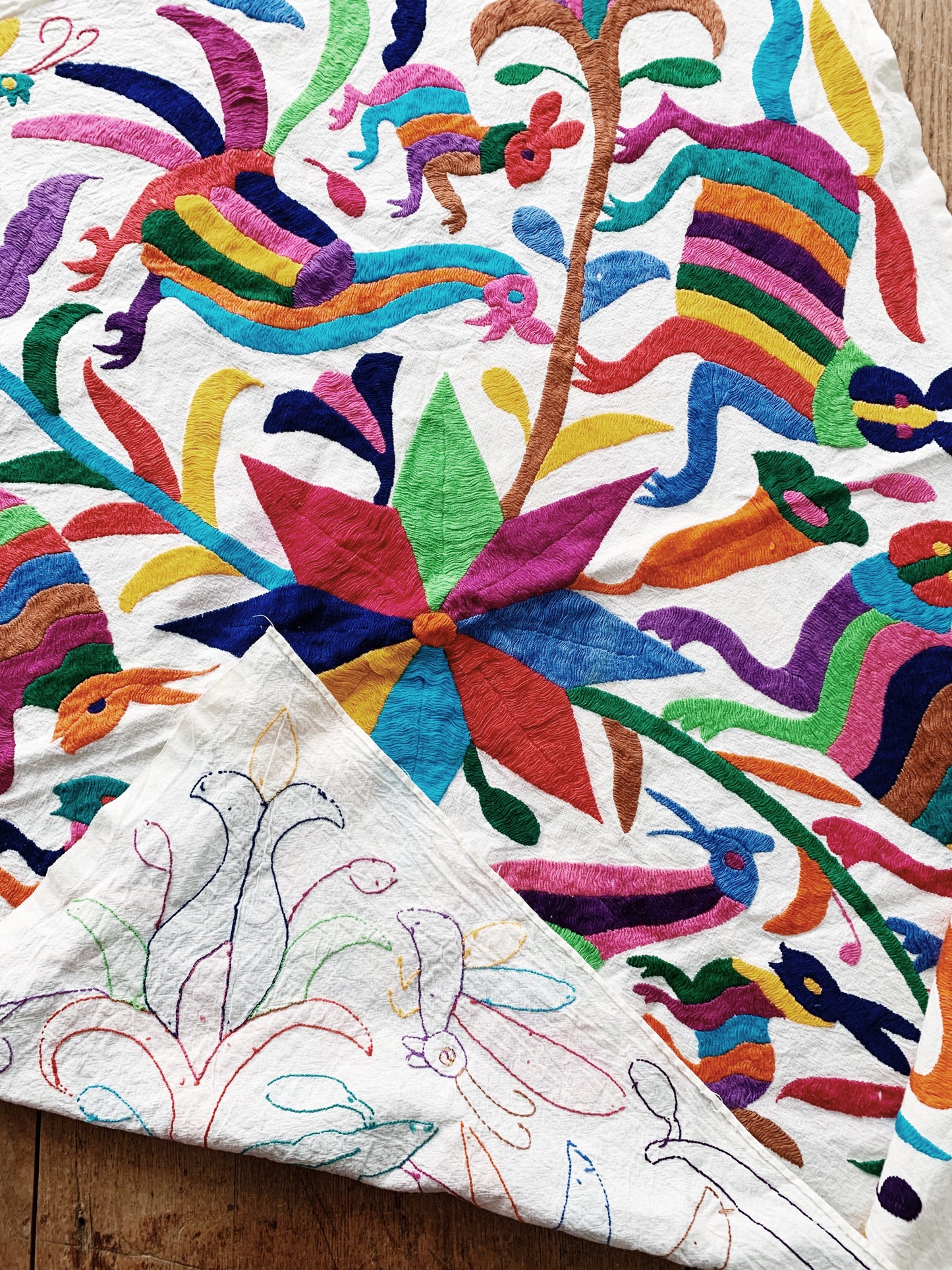 Vintage Hand Embroidered Textile