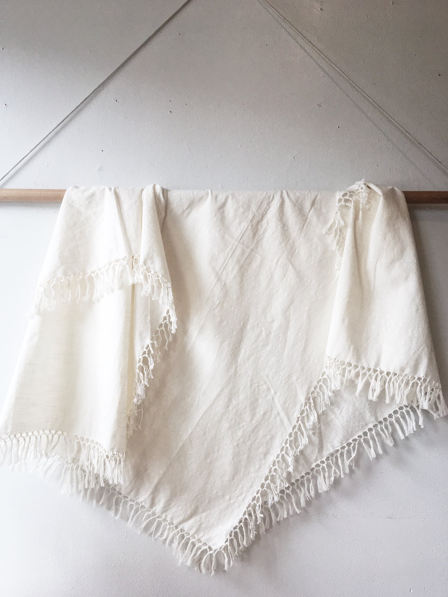 Cotton Textile with Fringe