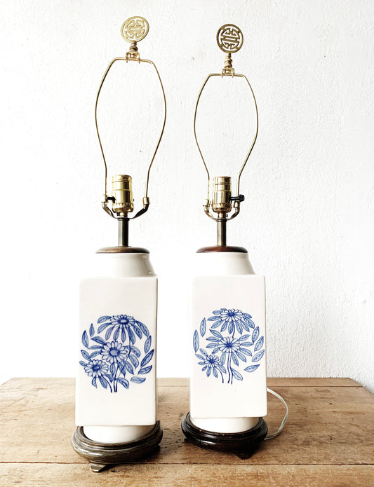 Vintage Hand Painted Ceramic Lamp