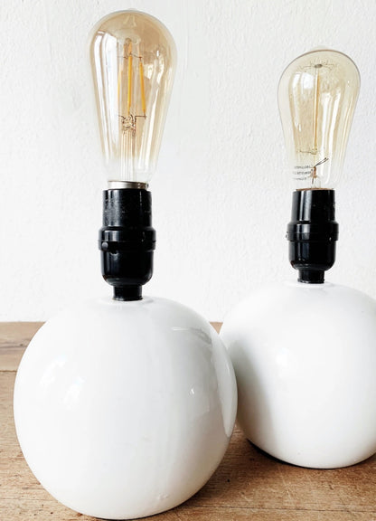 White Ceramic Orb Lamp