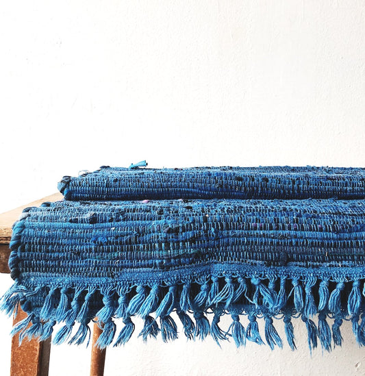 Indigo Cotton Rag Runner