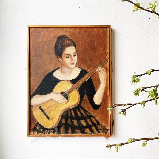 Vintage Framed Oil Painting c1965