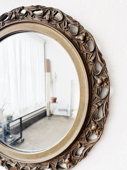 Vintage Round Gesso Mirror