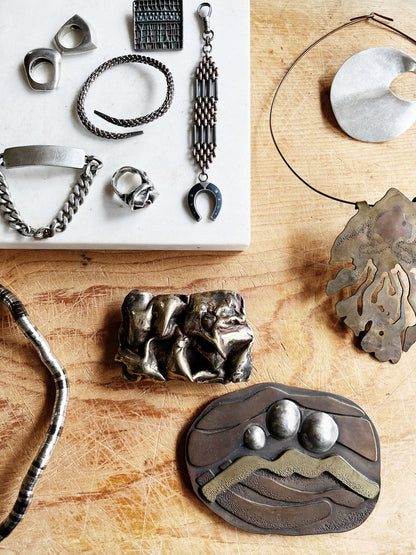 Sterling Silver Modernist Snake Cuff