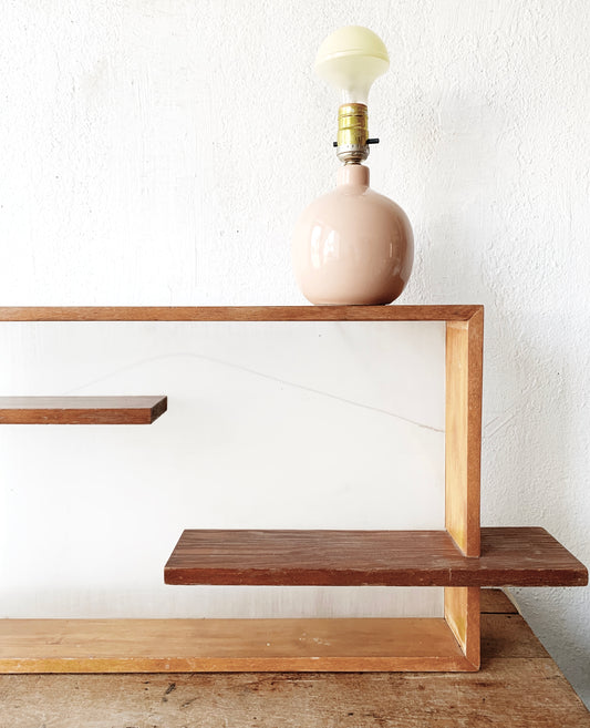 Vintage Blush Orb Ceramic Lamp