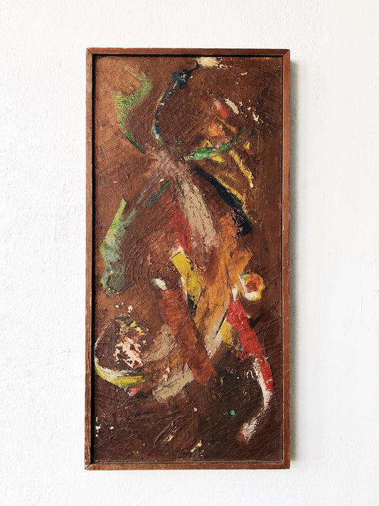 Vintage Mid Century Abstract Oil Painting