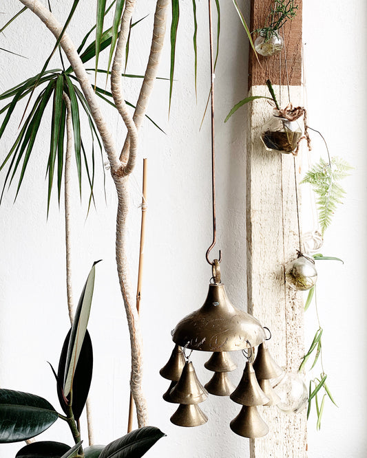 Vintage Incised Brass Chimes