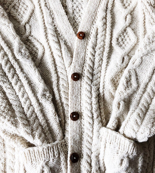 Vintage Wool Fisherman Knit Sweater