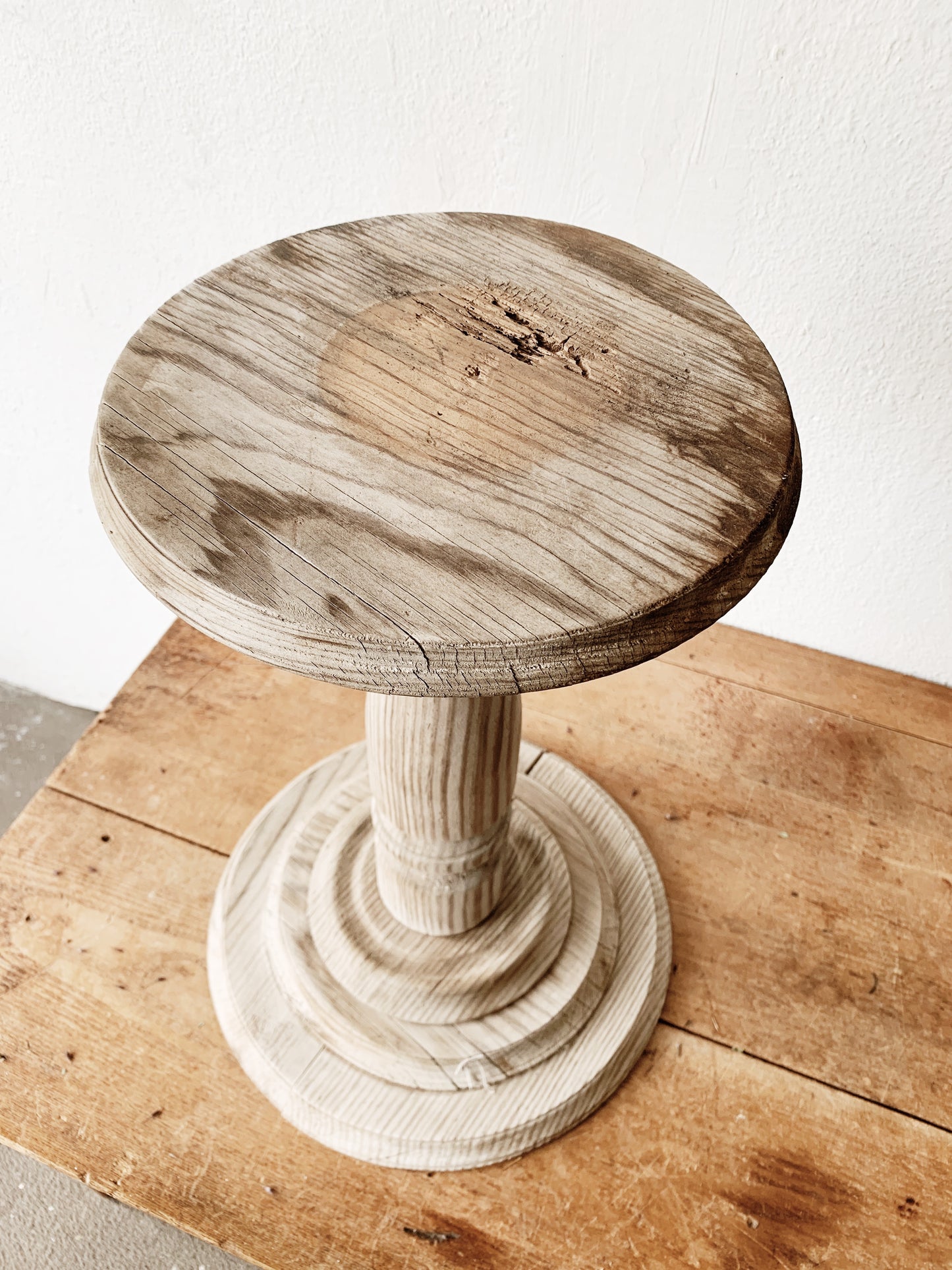 Vintage Natural wood Plant Stand