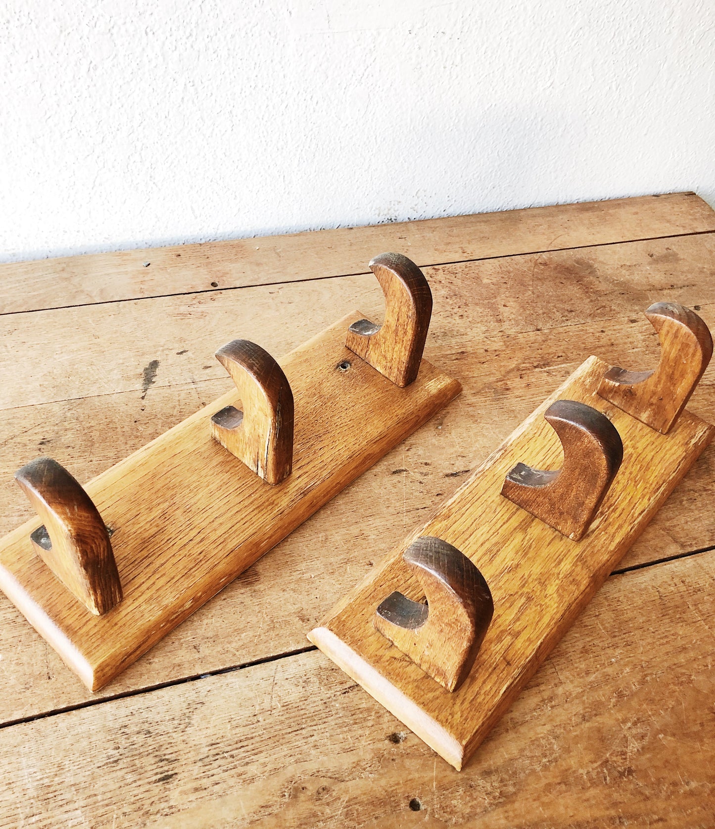 Vintage Wood Hook Rack
