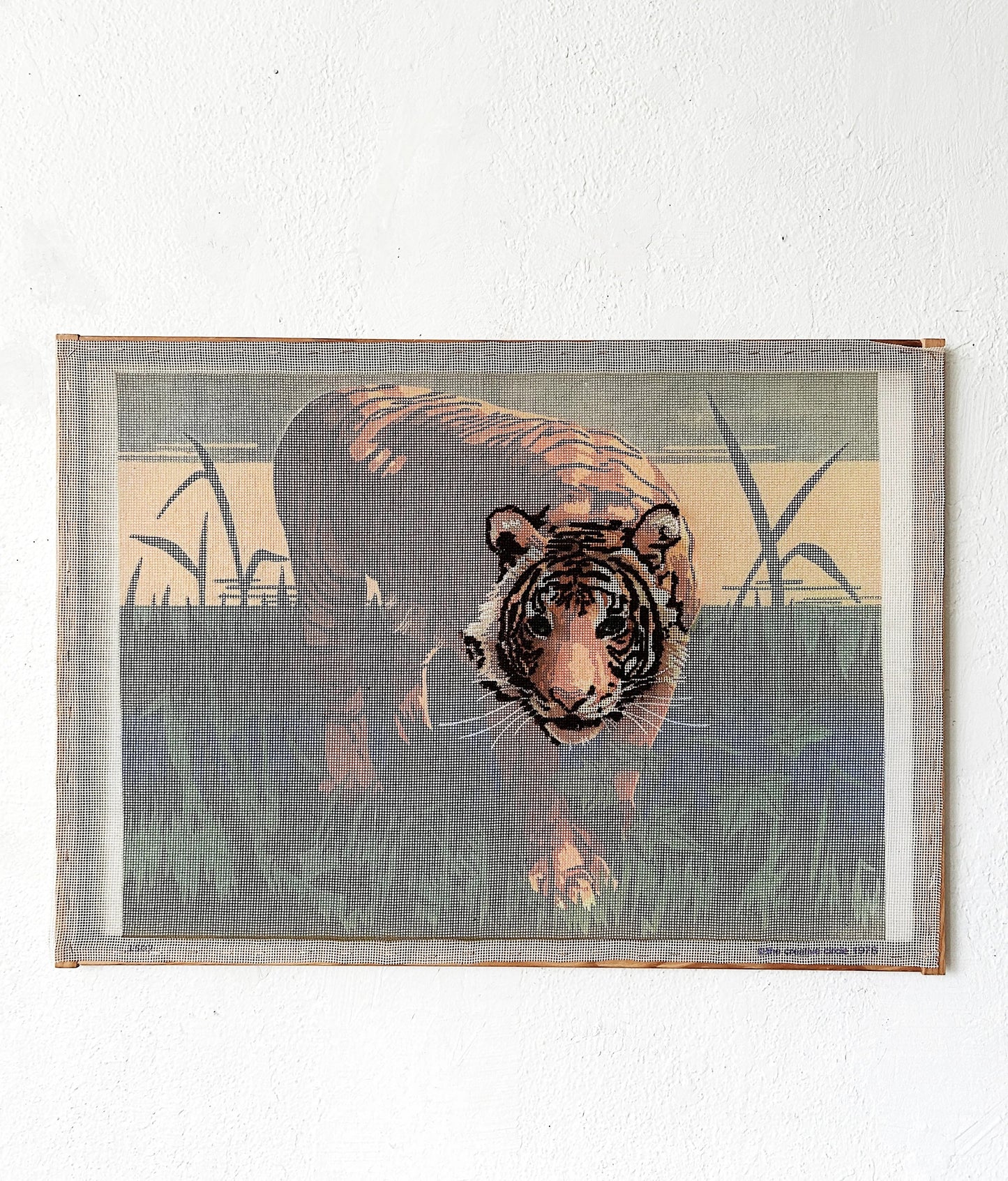 Vintage Tiger Needlepoint