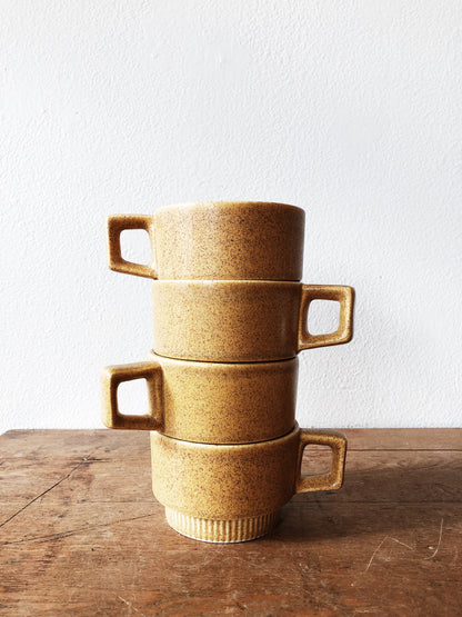 Vintage Stacking Ceramic Mugs