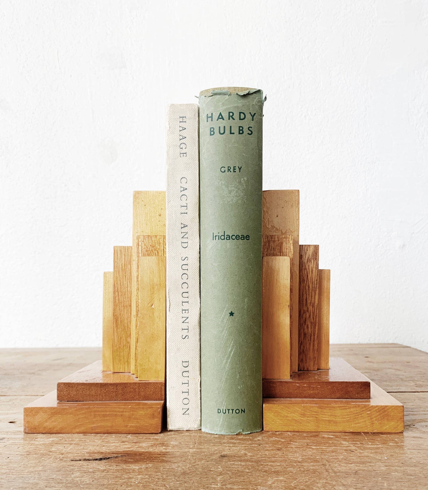 Handmade Vintage Wood Bookends