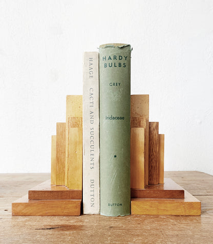 Handmade Vintage Wood Bookends
