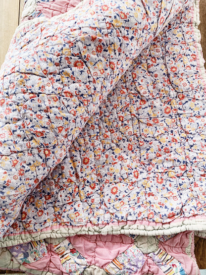 Antique Handmade Cotton Quilt