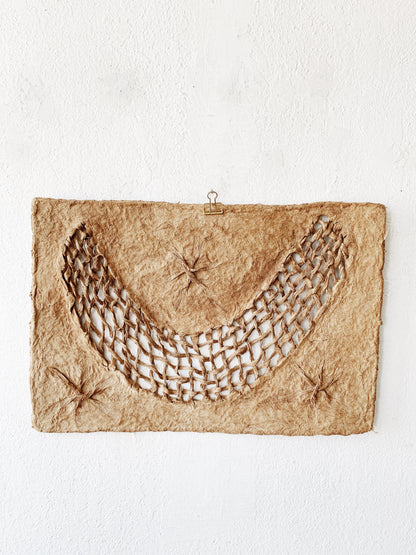 Handmade Moon and Stars Fiber Pulp Art