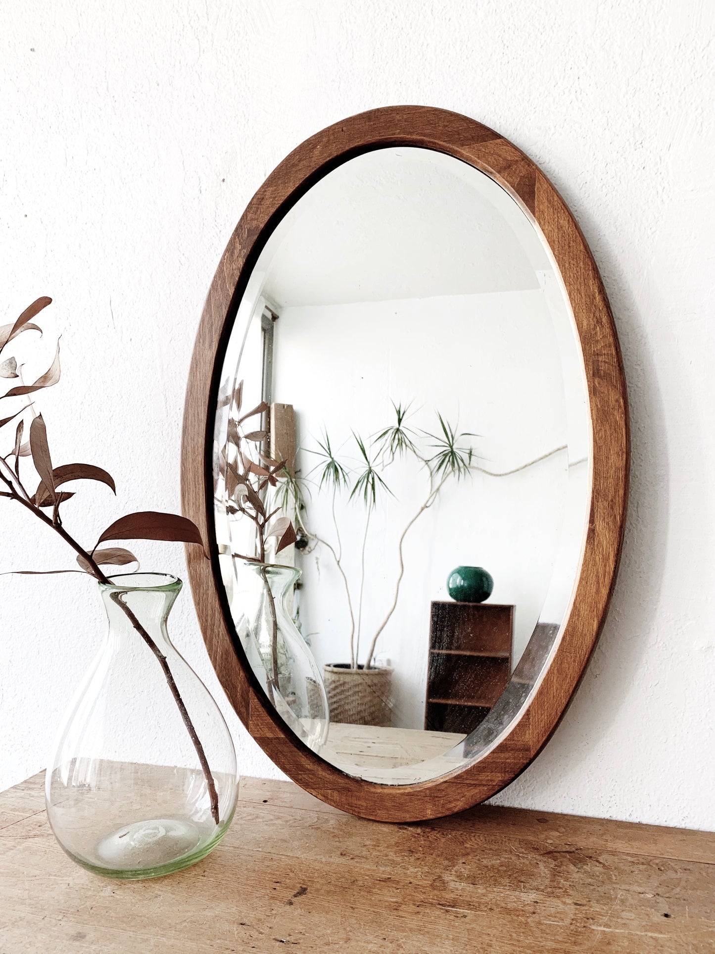 Antique Oval Beveled Mirror
