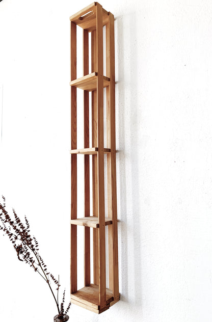 Slatted Skinny Wood Shelf