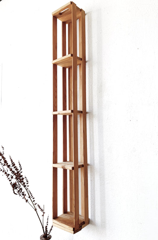 Slatted Skinny Wood Shelf