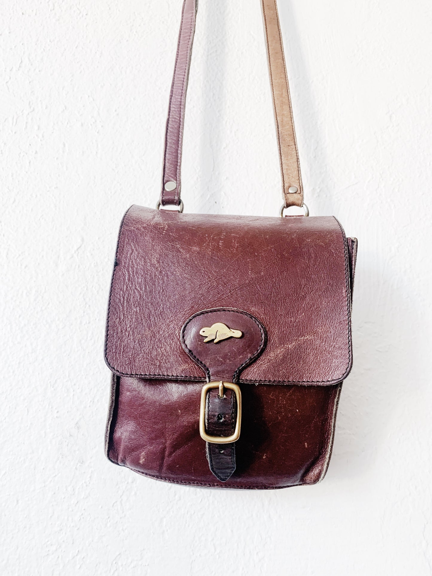 Vintage Roots of Canada Leather Cross Body