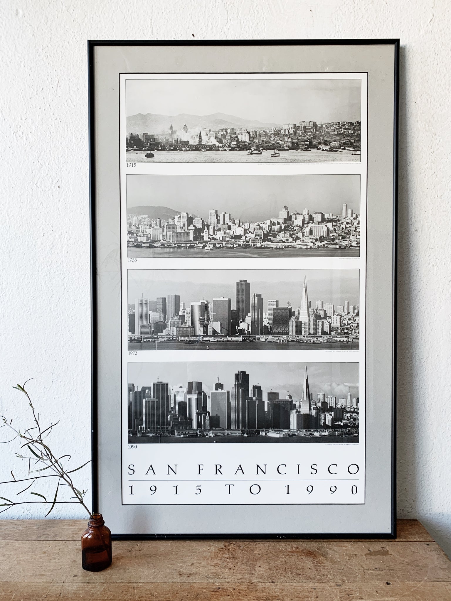 Vintage Framed San Francisco Retrospective Poster