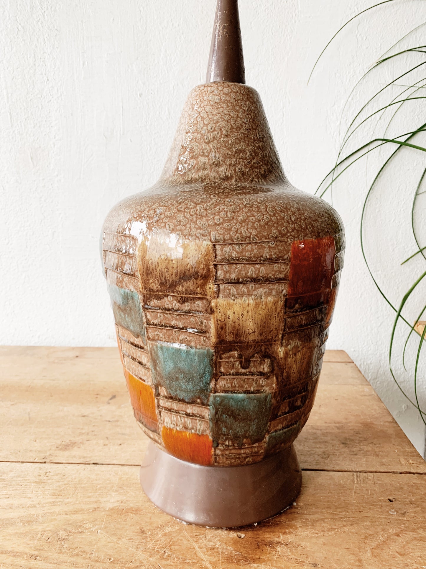 Mid Century Color Block Ceramic Lamp