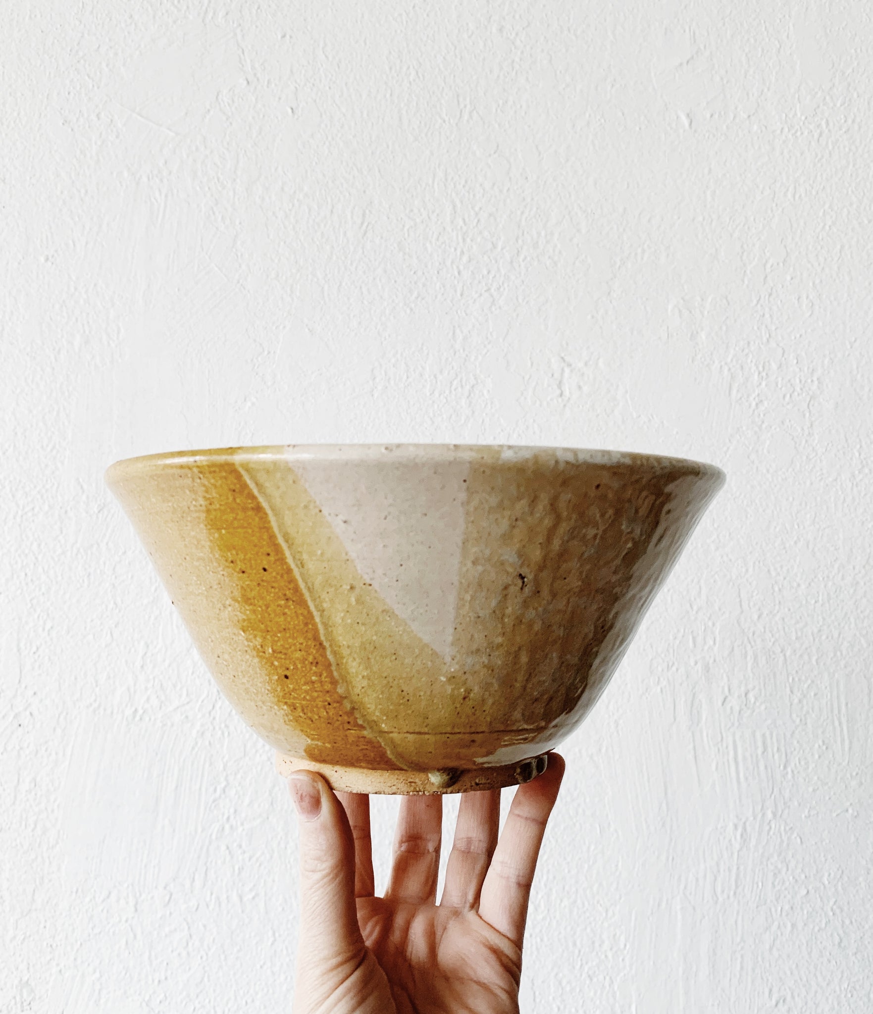 Golden Handmade Pottery Bowl