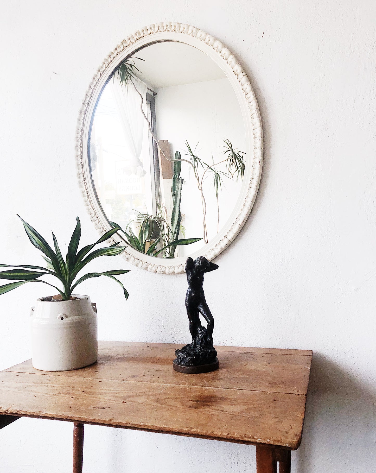 Vintage Gesso Framed Mirror