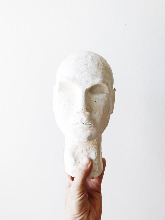 Handmade Cast Plaster Bust