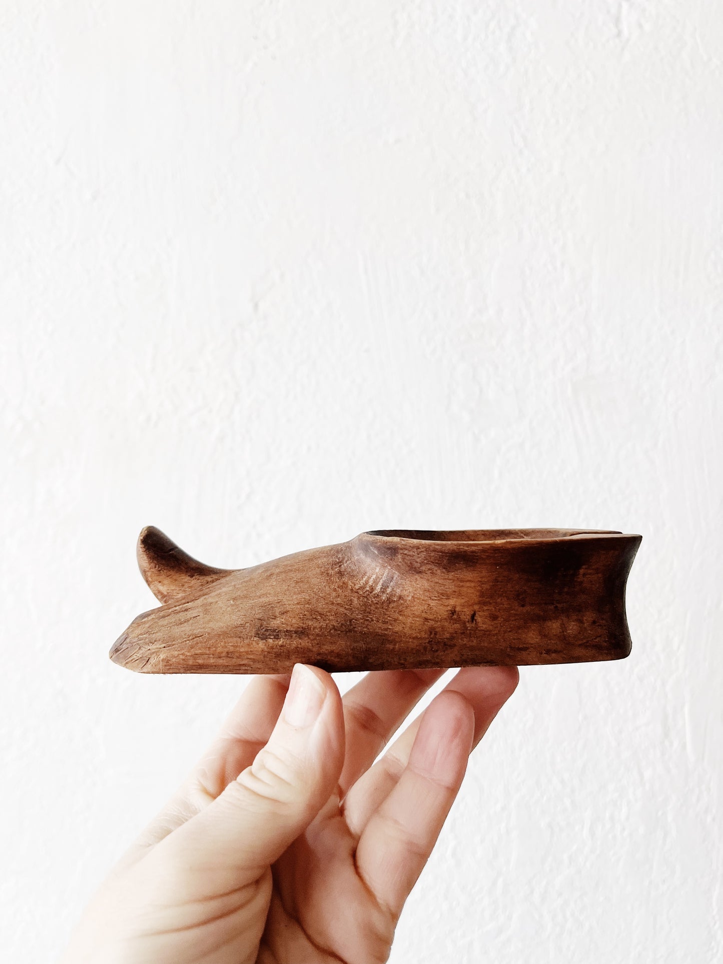 Vintage Wooden Foot Dish