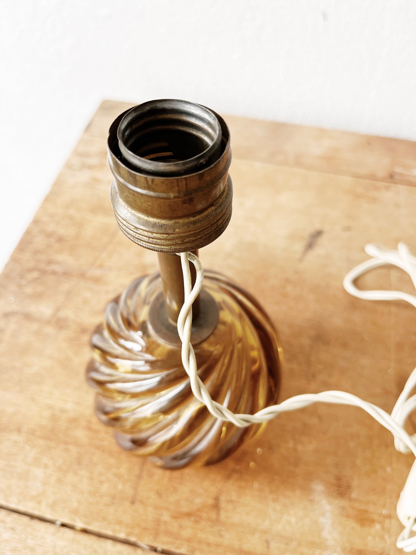 Petite Vintage Glass Lamp