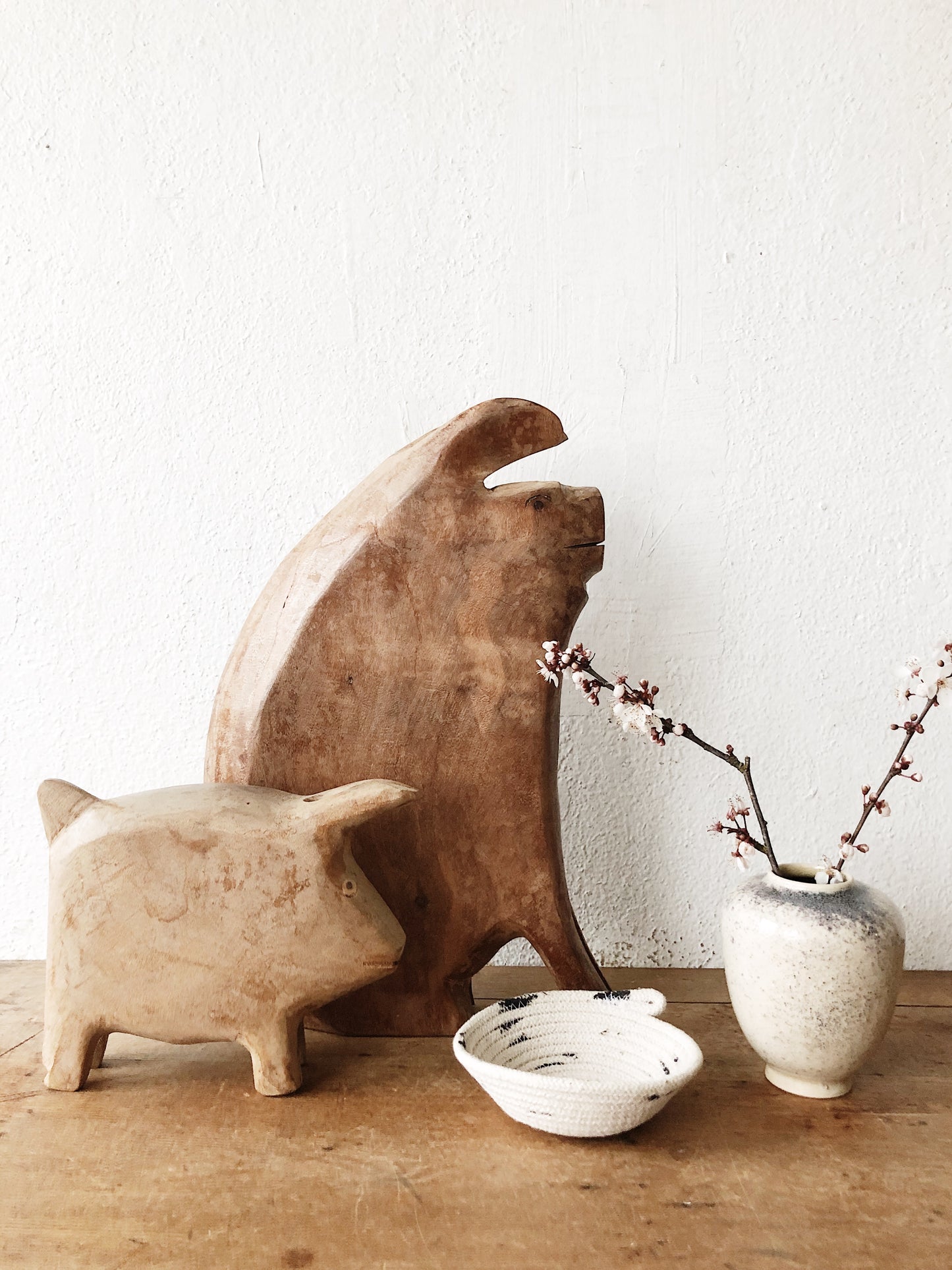 Primitive Wood Serving Bowl