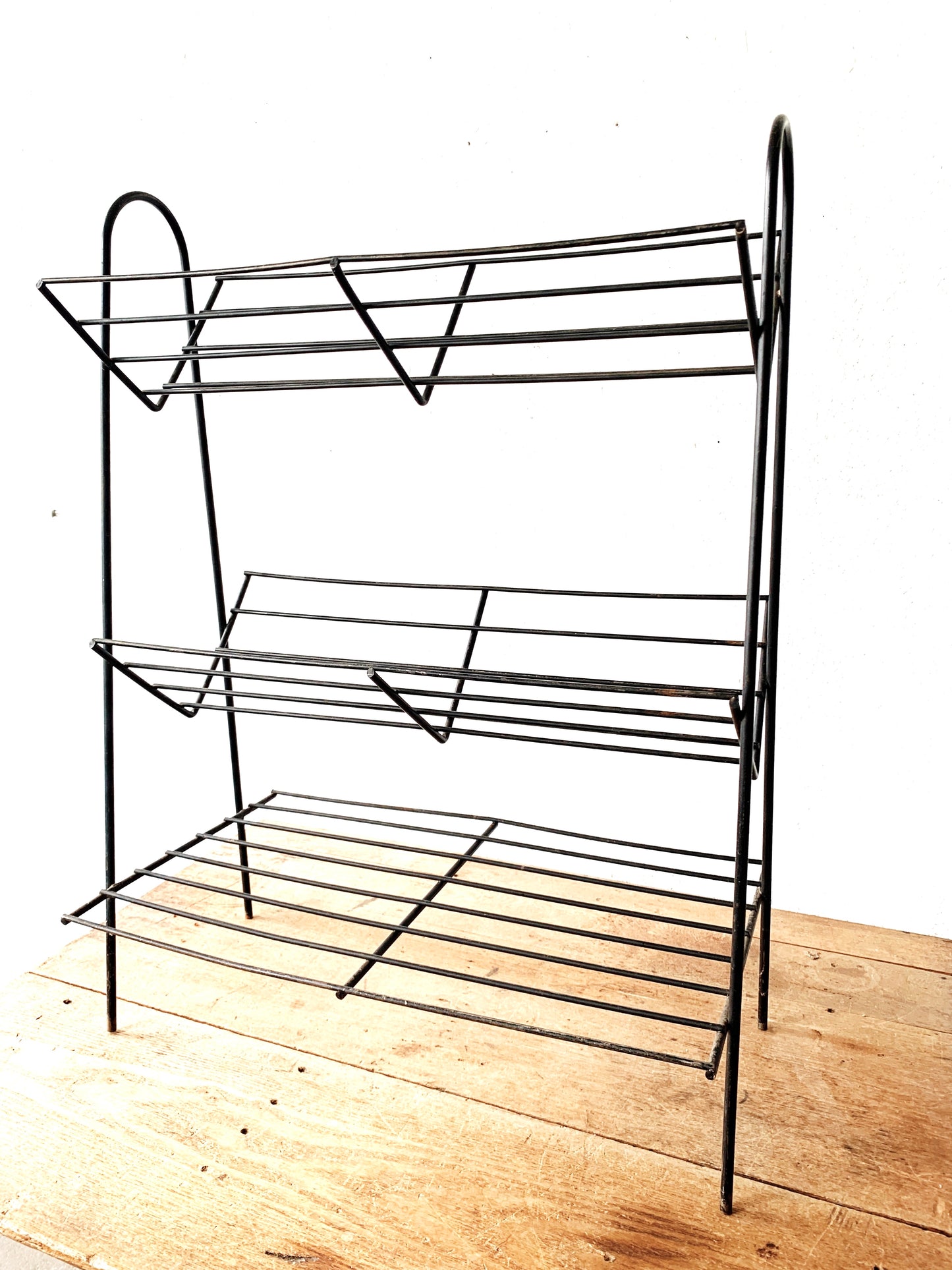 Mid Century Iron Rack / Shelf